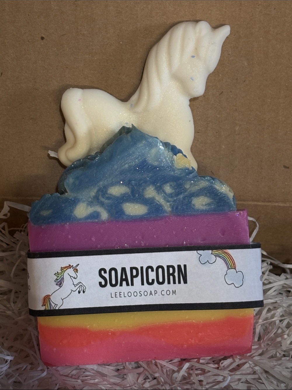 Multicolor Unicorn Layered Soap - Decorative Bath Bar